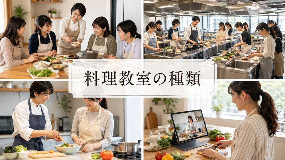 料理教室にはどんな種類がある？