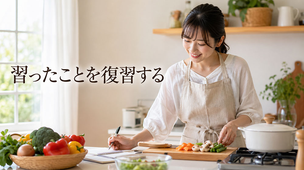 習ったことを自宅で復習する