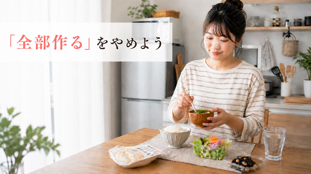 自炊が続かない一人暮らしの人は「全部作る」をやめよう