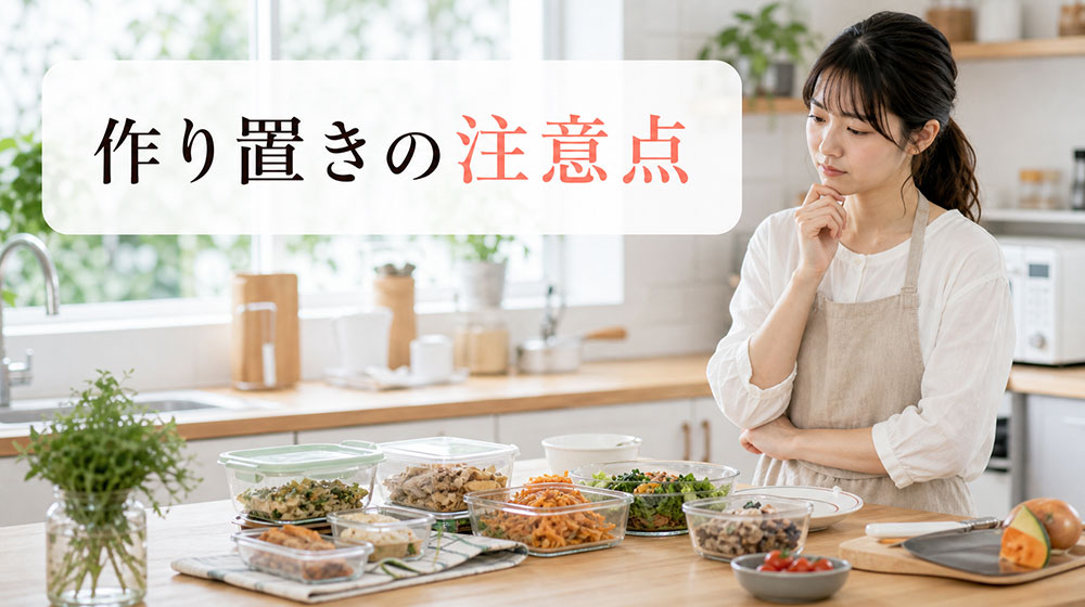 自炊が続かない人が作り置きを取り入れるときの注意点