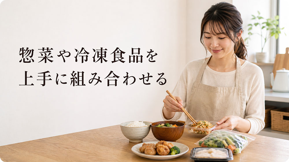 コンビニ・惣菜・冷凍食品を上手に組み合わせる