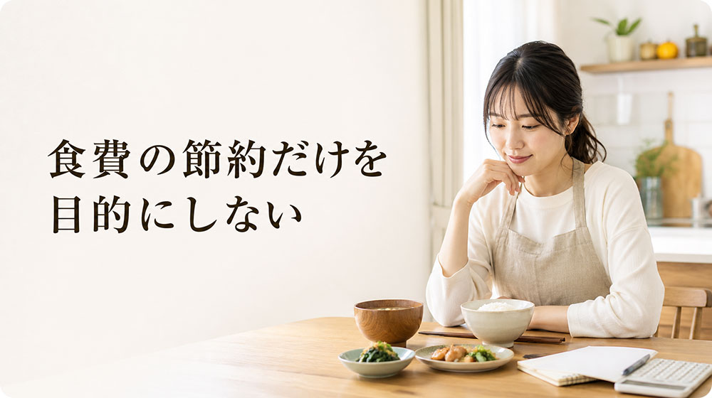 食費の節約だけを目的にしすぎない