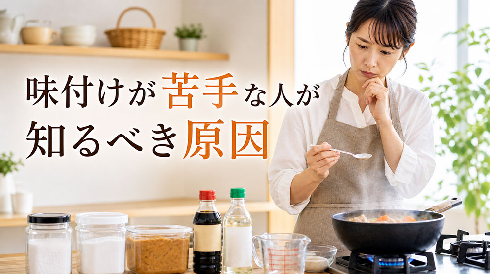 料理の味付けが苦手な人がまず知るべき原因