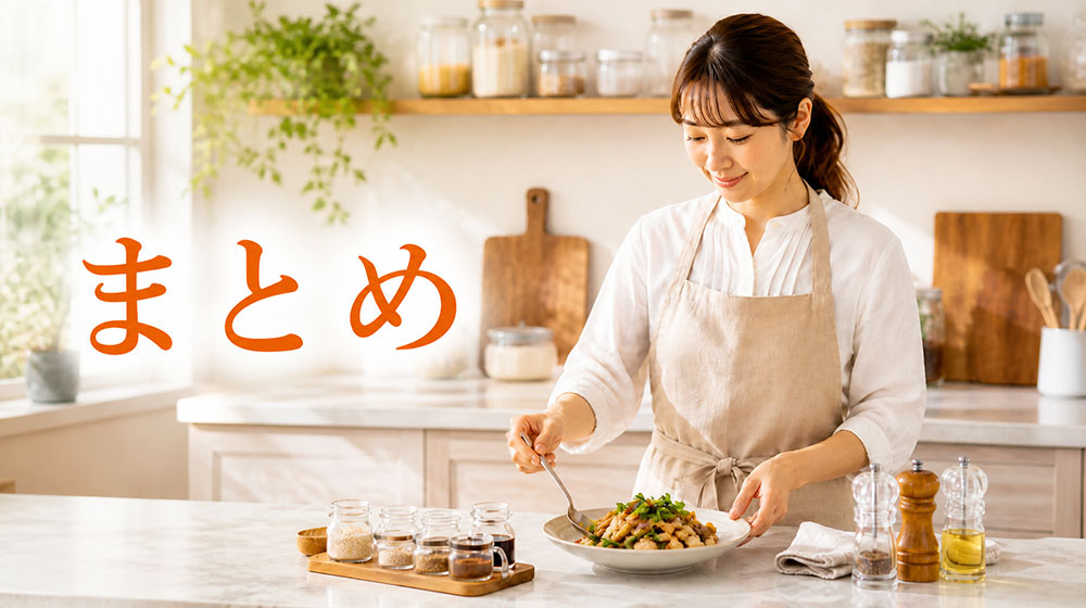 料理の味付けが苦手な原因と対策：まとめ