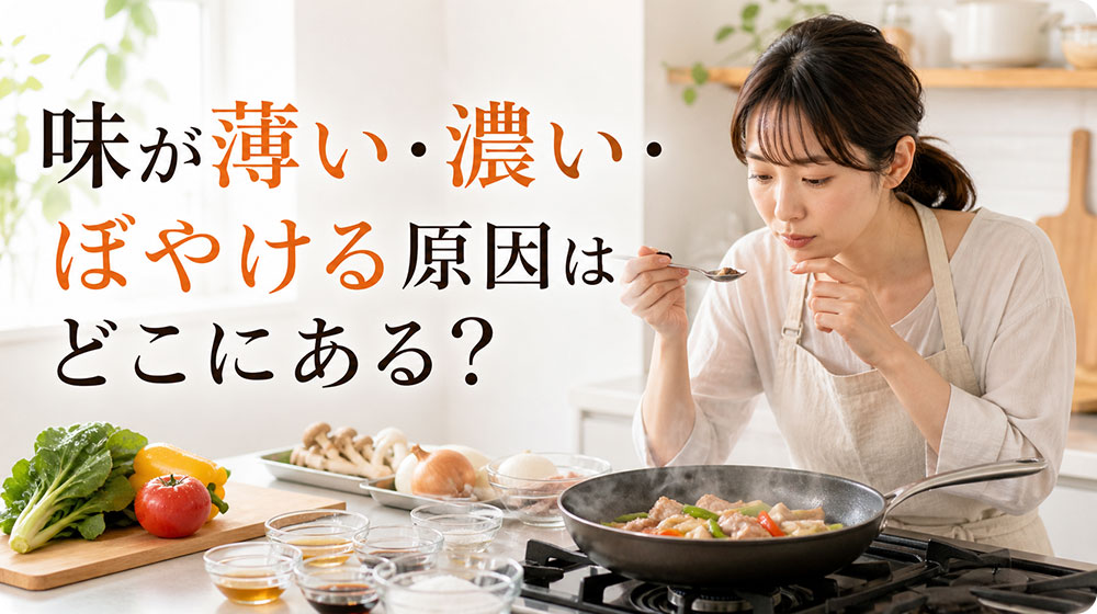 味が薄い・濃い・ぼやける原因はどこにある？