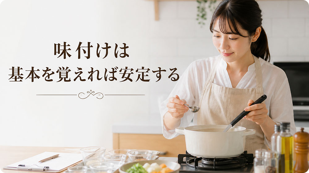 味付けは「センス」ではなく基本を覚えれば安定する