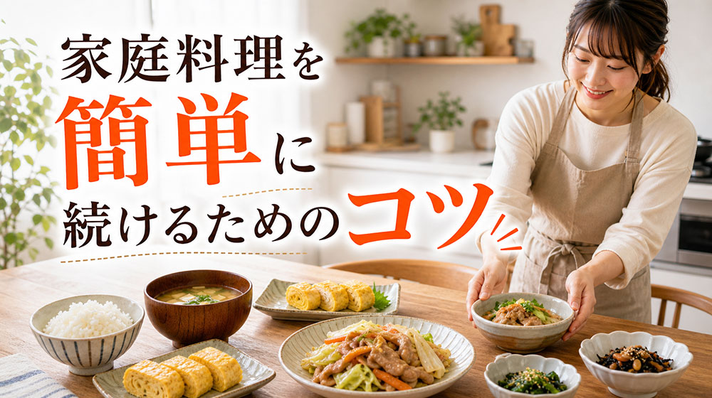 家庭料理を簡単に続けるためのコツ