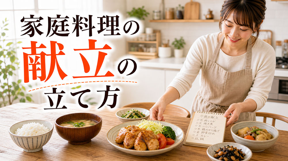 家庭料理の基本を使った献立の立て方