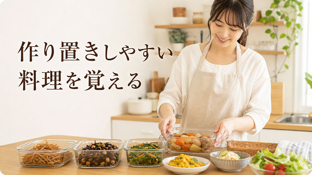 作り置きしやすい家庭料理を覚えると毎日の負担が減る