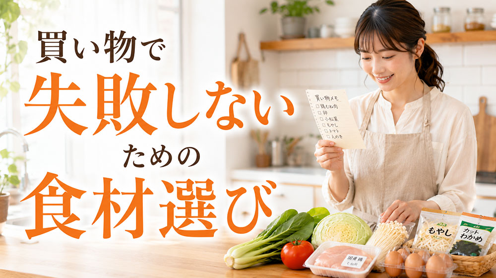 料理初心者が買い物で失敗しないための食材選び