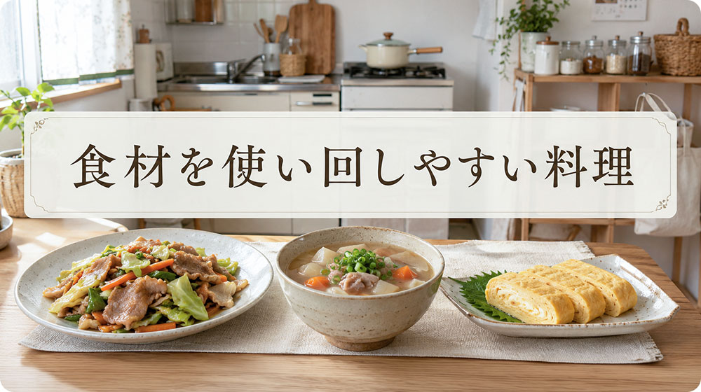 食材を使い回しやすい炒め物・スープ・卵料理