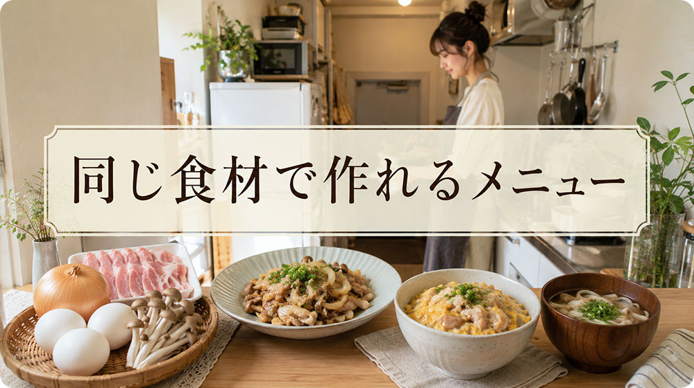 同じ食材で作れるメニューを増やす