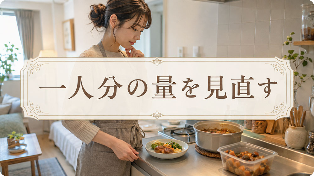 作りすぎて食べきれないときは一人分の量を見直す