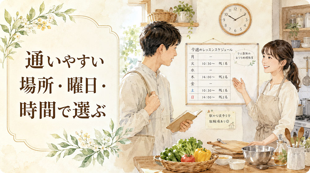 通いやすい場所・曜日・時間で選ぶ
