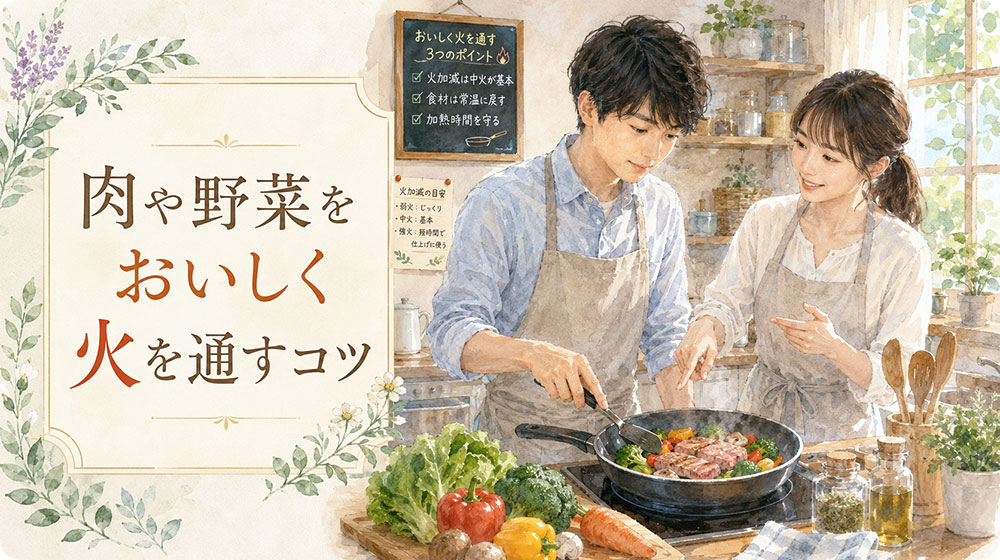 肉や野菜をおいしく火を通すコツ