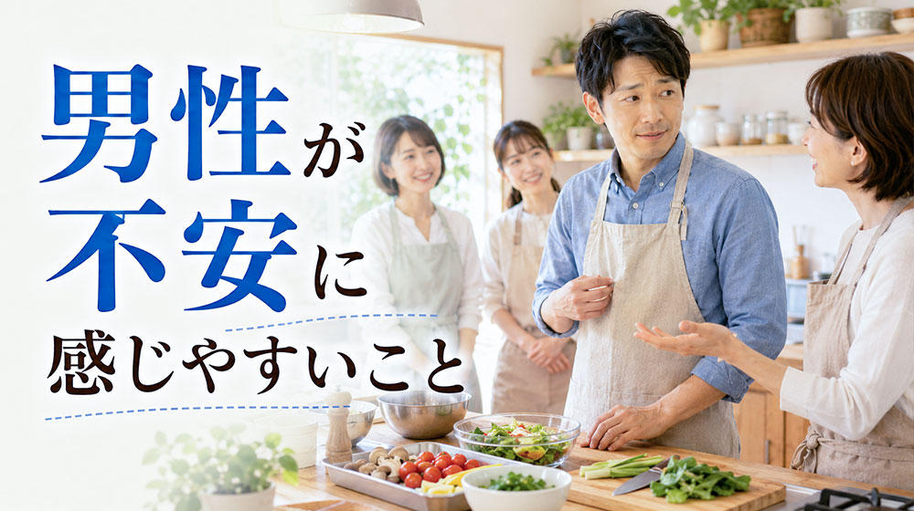料理教室に通いたい男性が不安に感じやすいこと
