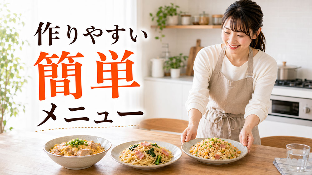 料理が面倒くさいときでも作りやすい簡単メニュー