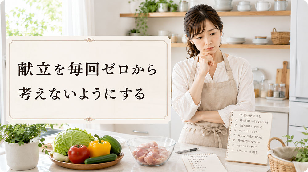 献立を毎回ゼロから考えないようにする