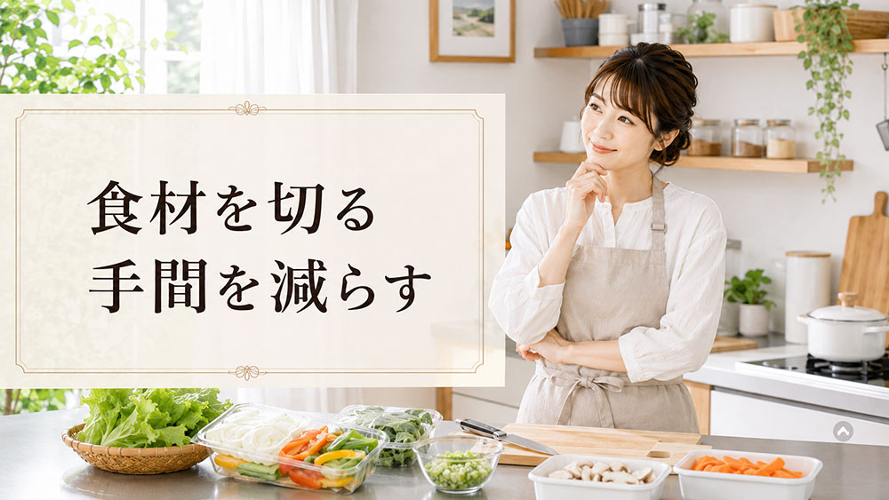 食材を切る手間を減らす