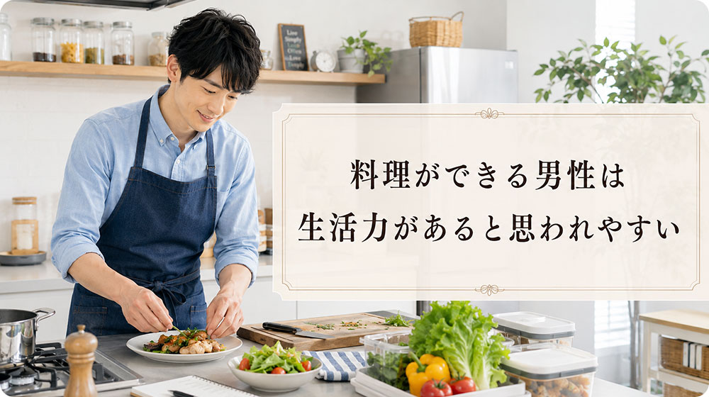 料理ができる男性は生活力があると思われやすい