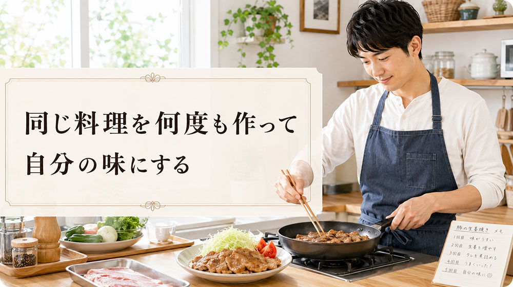 同じ料理を何度も作って自分の味にする