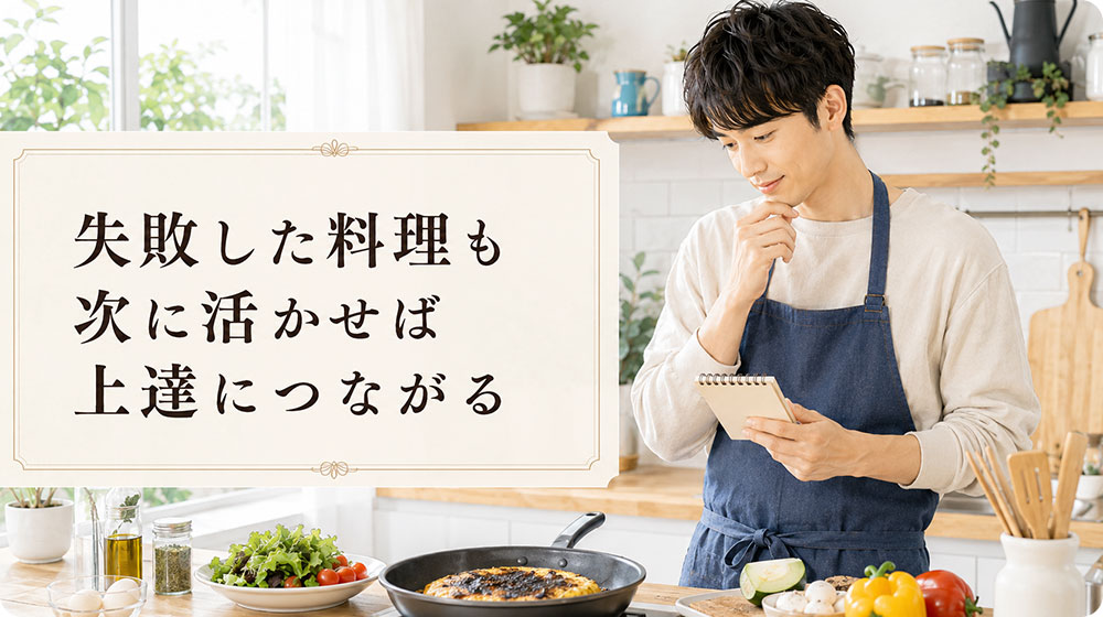 失敗した料理も次に活かせば上達につながる