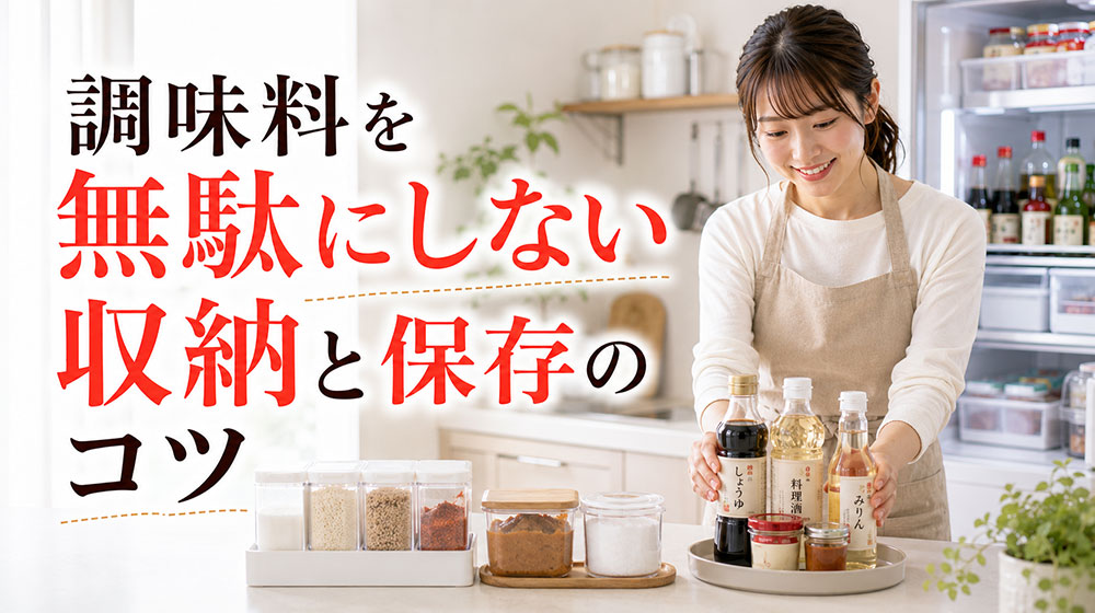 料理初心者が調味料を無駄にしない収納と保存のコツ