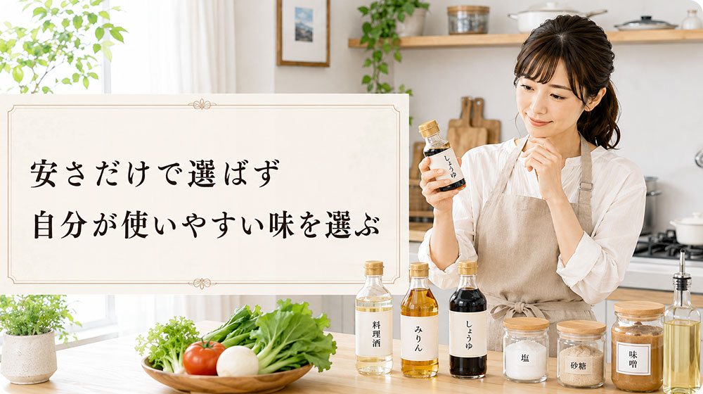 安さだけで選ばず自分が使いやすい味を選ぶ