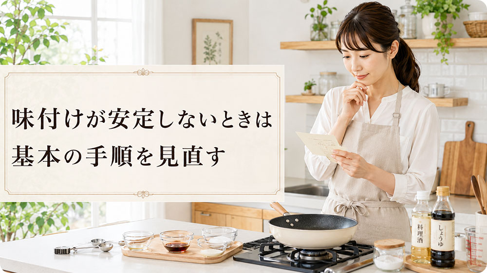 味付けが安定しないときは基本の手順を見直す