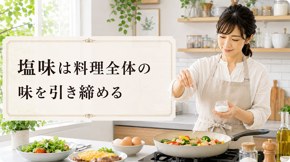 塩味｜料理全体の味を引き締める