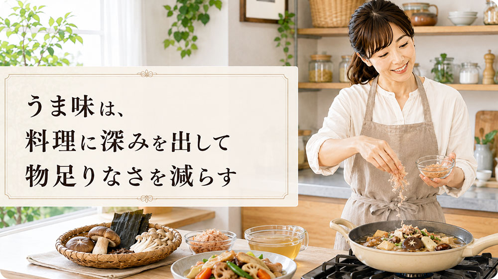 うま味｜料理に深みを出して物足りなさを減らす
