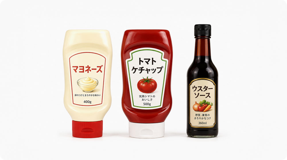 マヨネーズ・ケチャップ・ソース｜料理初心者でも味を決めやすい
