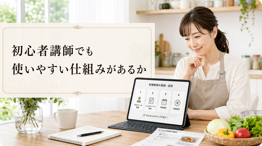 初心者講師でも使いやすい仕組みがあるか