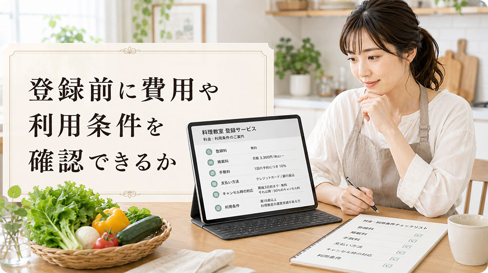 登録前に費用や利用条件を確認できるか