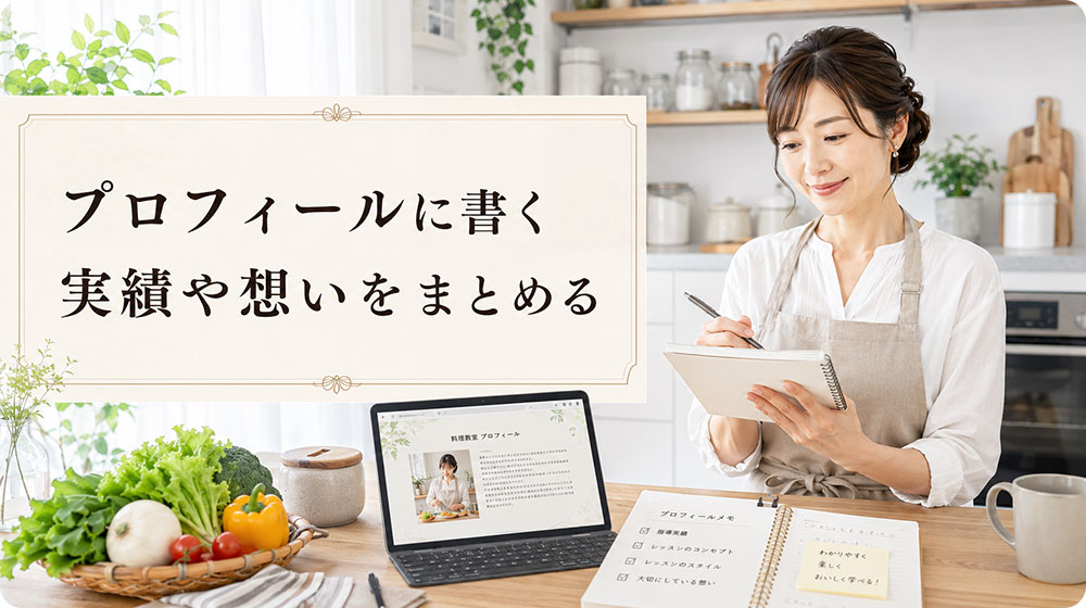プロフィールに書く実績や想いをまとめる
