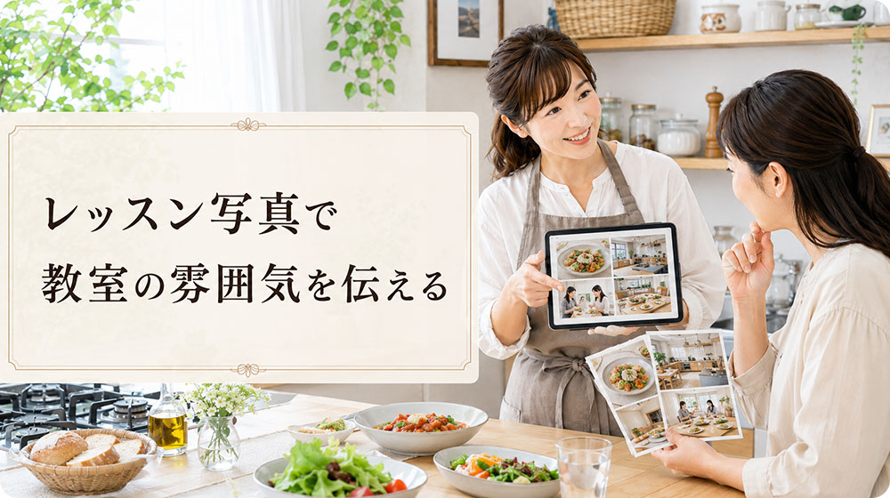 レッスン写真で教室の雰囲気を伝える