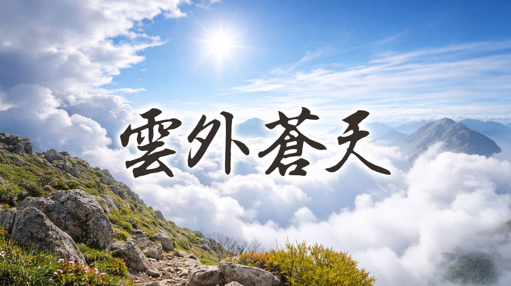 今好きな言葉「雲外蒼天」